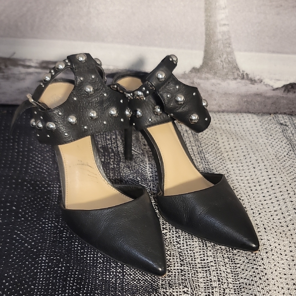 Elegant Black Studded Women's Heels